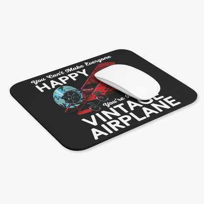 You Can't Make Everyone Happy - Biplane - White - Mouse Pad (Rectangle)