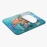 Sea Turtles - v1 - Watercolor - Mouse Pad (Rectangle)