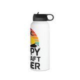 Happy Aircraft Owner - Retro - Stainless Steel Water Bottle, Standard Lid - 32 oz.