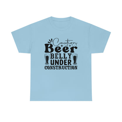 Beer Belly Under Construction - Black - Unisex Heavy Cotton Tee