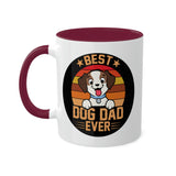 Best Dog Dad Ever - Circle - Colorful Mugs, 11oz