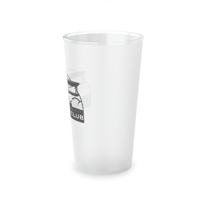 Mile High Club - Biplane - Black - Frosted Pint Glass, 16oz