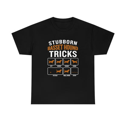 Stubborn Basset Hound Tricks - Unisex Heavy Cotton Tee