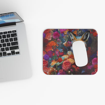 Fox - Floral - Mouse Pad (Rectangle)