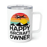 Happy Aircraft Owner - Retro - Insulated Coffee Mug, 10oz