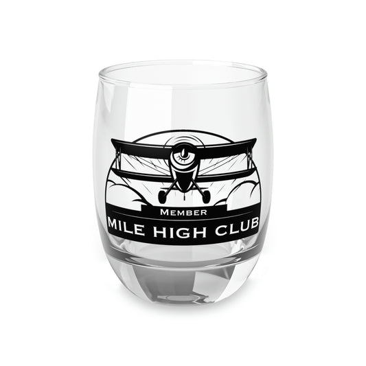 Mile High Club - Biplane - Black - Whiskey Glass