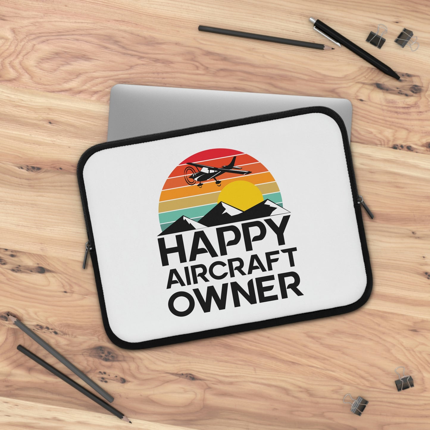 Happy Aircraft Owner - Retro - Laptop Sleeve -13"