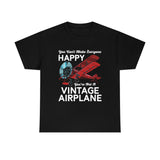 You Can't Make Everyone Happy - Biplane - White - Unisex Heavy Cotton Tee
