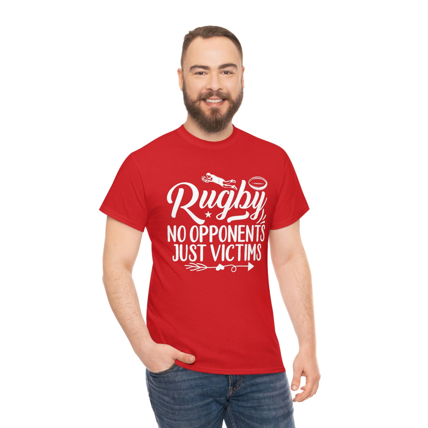 Rugby - No Opponents, Just Victims - Unisex Heavy Cotton Tee