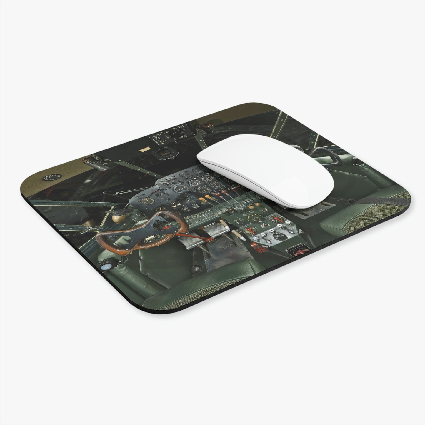 Beechcraft D18S TwinBeech Cockpit - Mouse Pad (Rectangle)