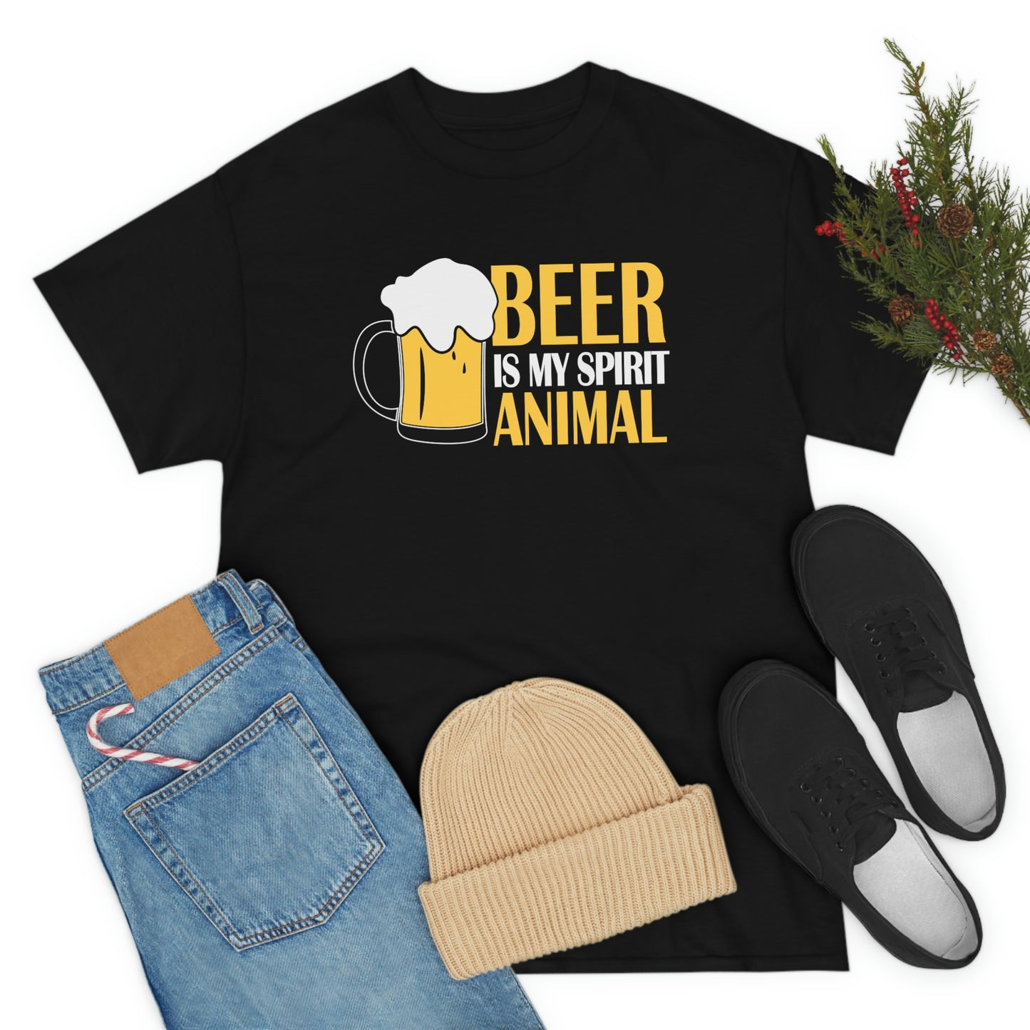 Beer Is My Spirit Animal - Unisex Heavy Cotton Tee