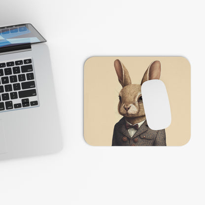 Retro Rabbit In Jacket - Mouse Pad (Rectangle)