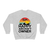 Happy Aircraft Owner - Retro - Unisex Heavy Blend™ Crewneck Sweatshirt