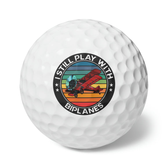 I Still Play With Biplanes - Circle - Golf Balls, 6pcs