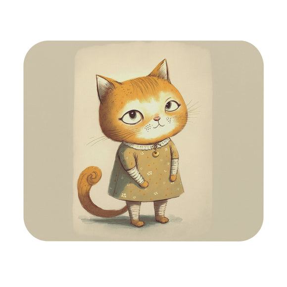 Happy Girl Cat - Mouse Pad (Rectangle)