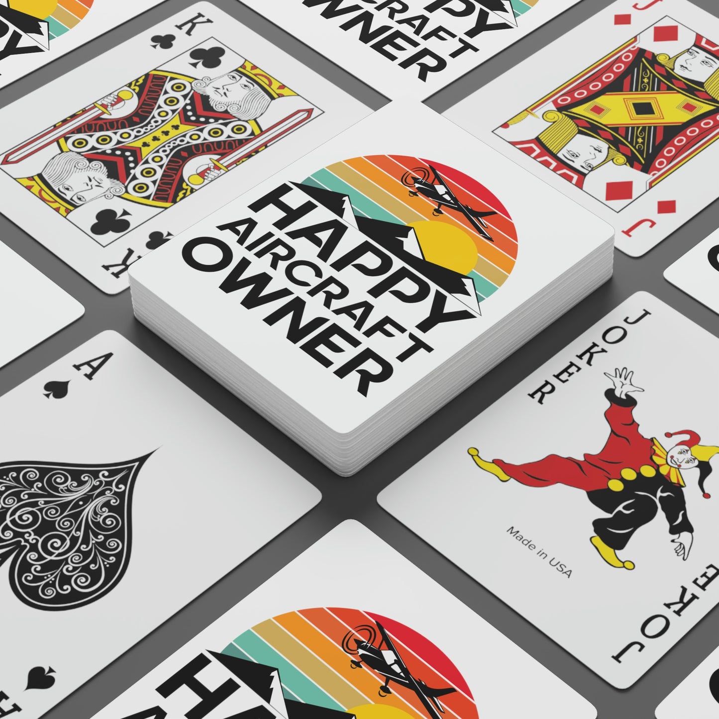 Happy Aircraft Owner - Retro - Custom Poker Cards