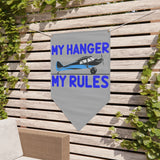 My Hanger - My Rules - 24" x 36" Pennant Banner