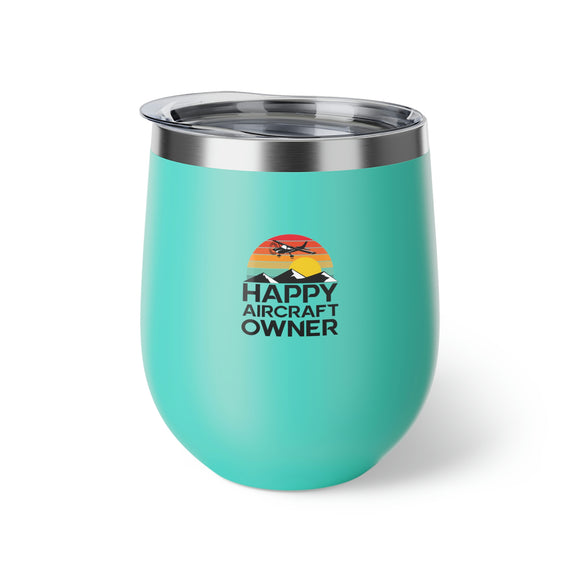 Happy Aircraft Owner - Retro - Copper Vacuum Insulated Cup, 12oz