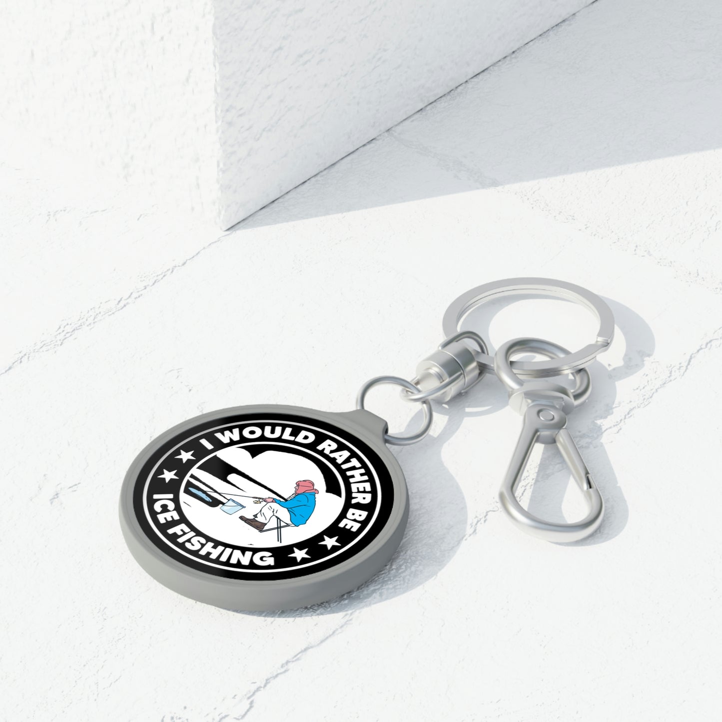 I Would Rather Be Ice Fishing - Keyring Tag