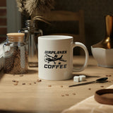 Airplanes And Coffee - Black - Jumbo Mug, 20oz