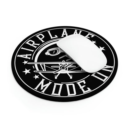 Airplane Mode On - Circle - Mouse Pad