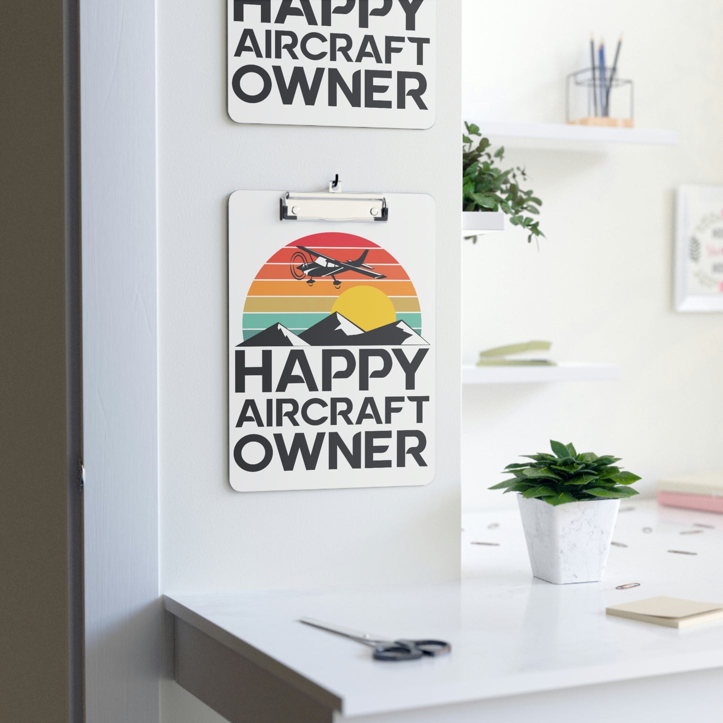 Happy Aircraft Owner - Retro - Clipboard