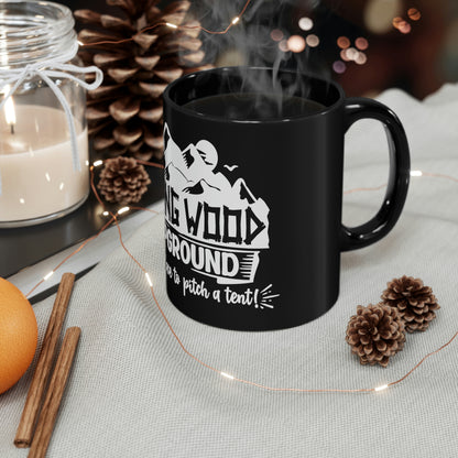 Morning Wood Campground - White - 11oz Black Mug