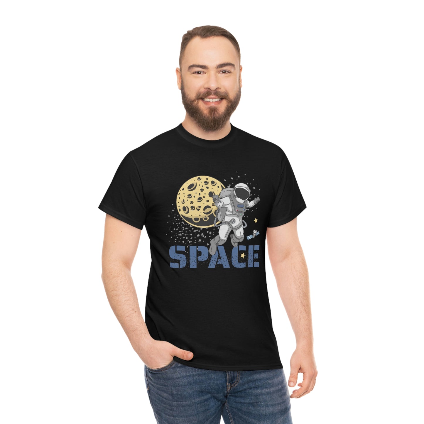 Astronaut - Satellite - Unisex Heavy Cotton Tee