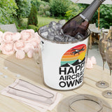 Happy Aircraft Owner - Retro - Ice Bucket with Tongs