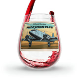Mile High Club - DC3 - Stemless Wine Glass, 11.75oz