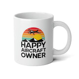 Happy Aircraft Owner - Retro - Jumbo Mug, 20oz