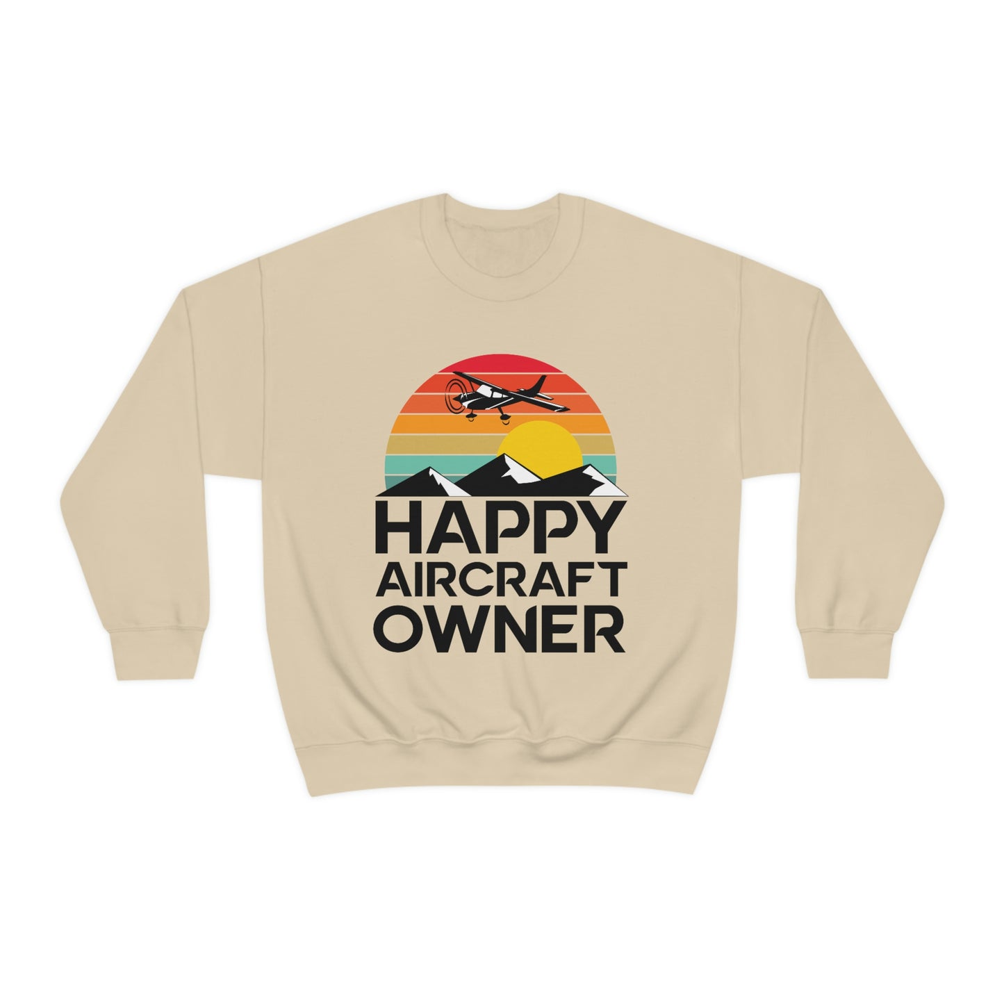 Happy Aircraft Owner - Retro - Unisex Heavy Blend™ Crewneck Sweatshirt