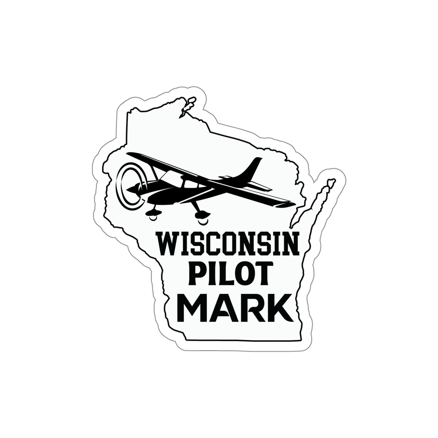 Wisconsin Pilot Mark - YouTube - Die-Cut Stickers