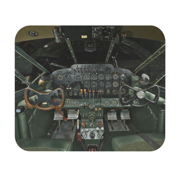 Beechcraft D18S TwinBeech Cockpit - Mouse Pad (Rectangle)