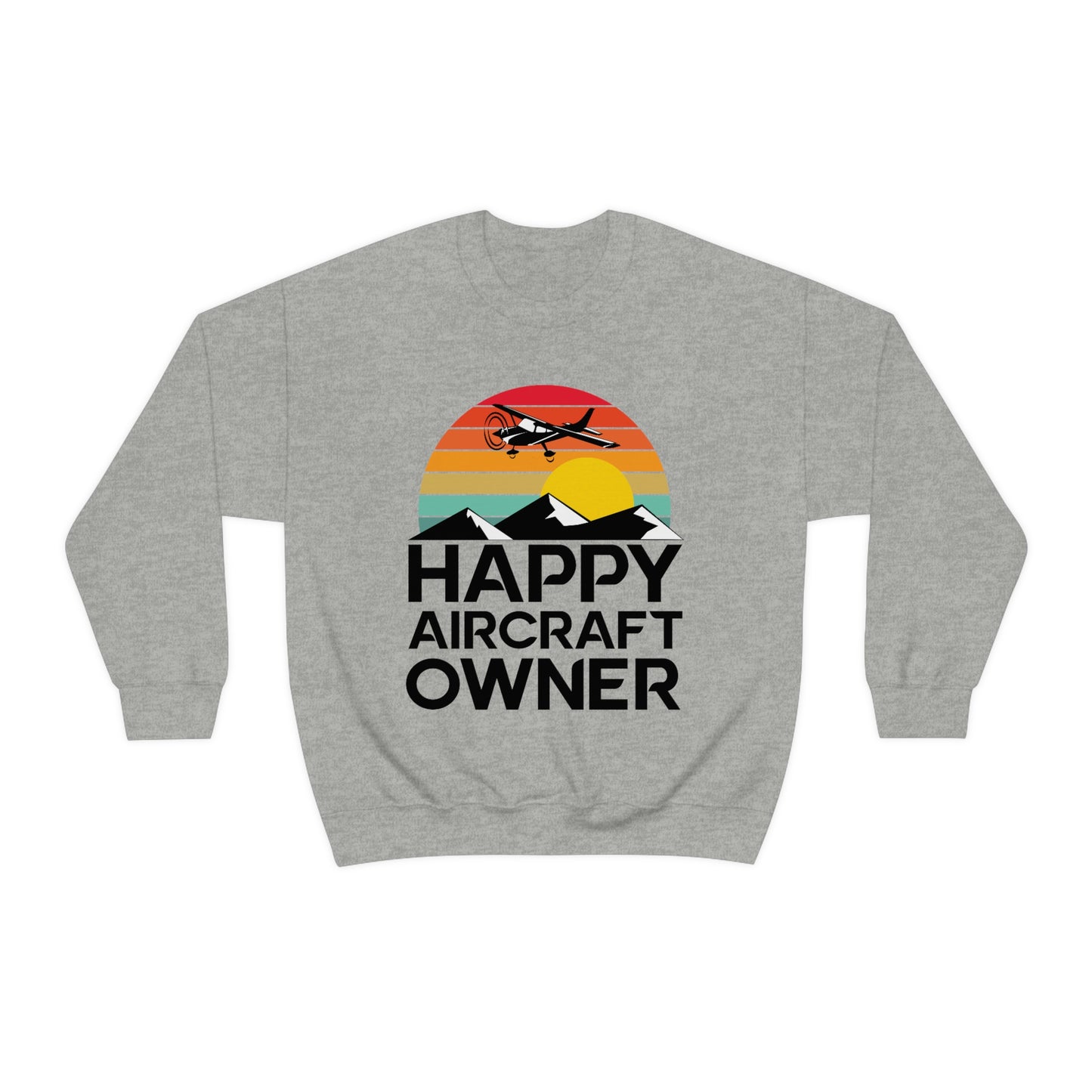 Happy Aircraft Owner - Retro - Unisex Heavy Blend™ Crewneck Sweatshirt