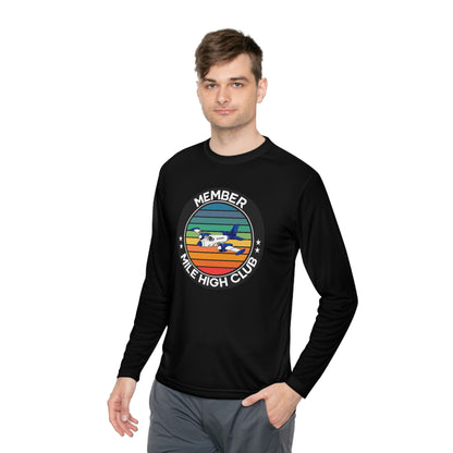 Mile High Club - Member - Circle - Unisex Lightweight Long Sleeve Tee