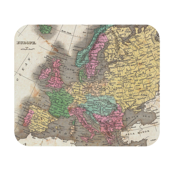 Vintage Map of Europe - Mouse Pad (Rectangle)