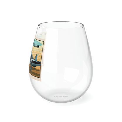 Mile High Club - DC3 - Stemless Wine Glass, 11.75oz