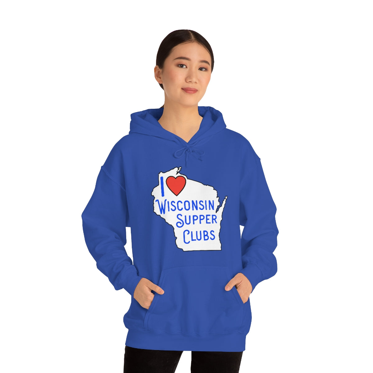 I Love Wisconsin Supper Clubs - Unisex Heavy Blend™ Hooded Sweatshirt