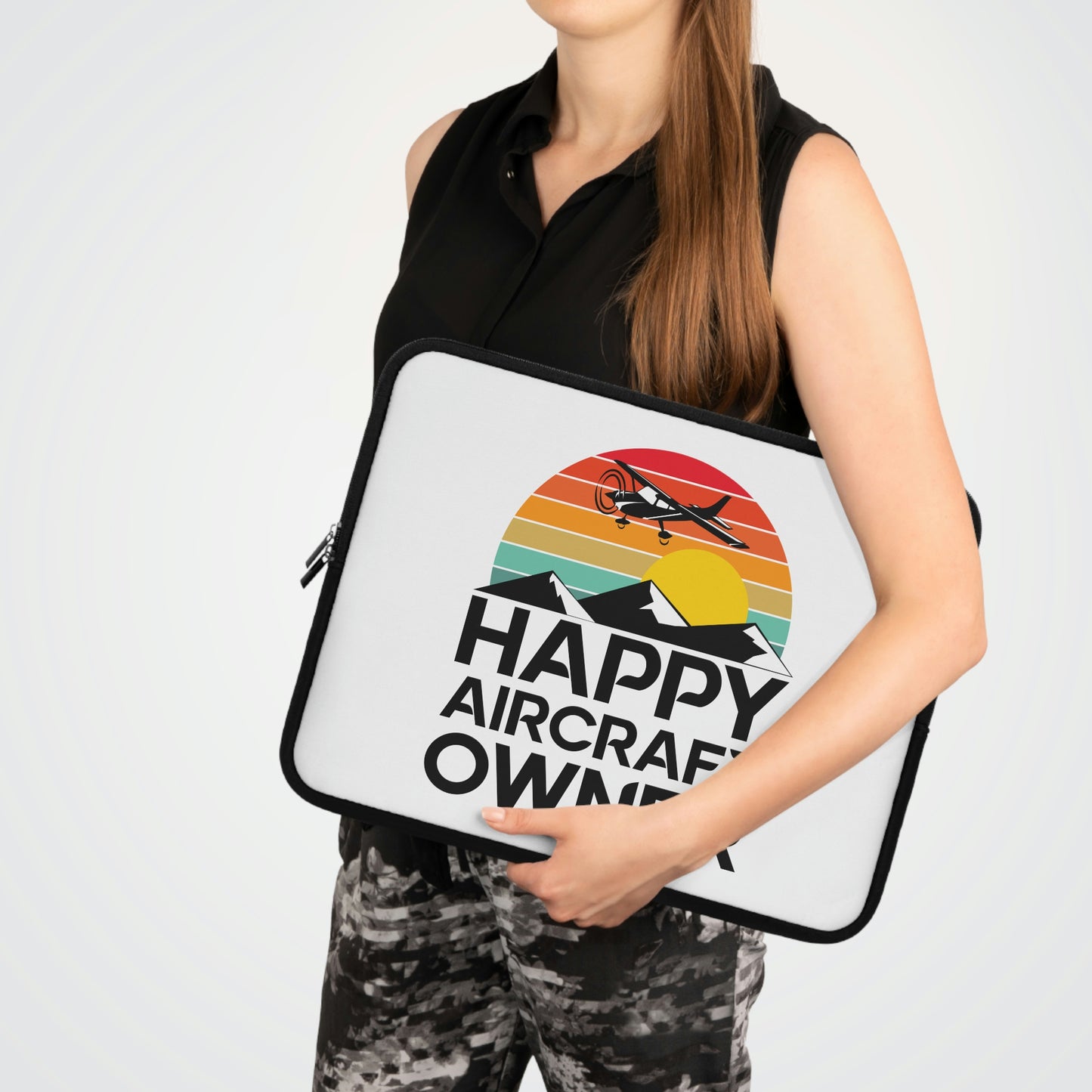 Happy Aircraft Owner - Retro - Laptop Sleeve -17"