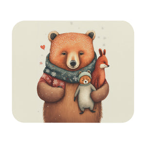 Bear With Plush Toys - Mouse Pad (Rectangle)