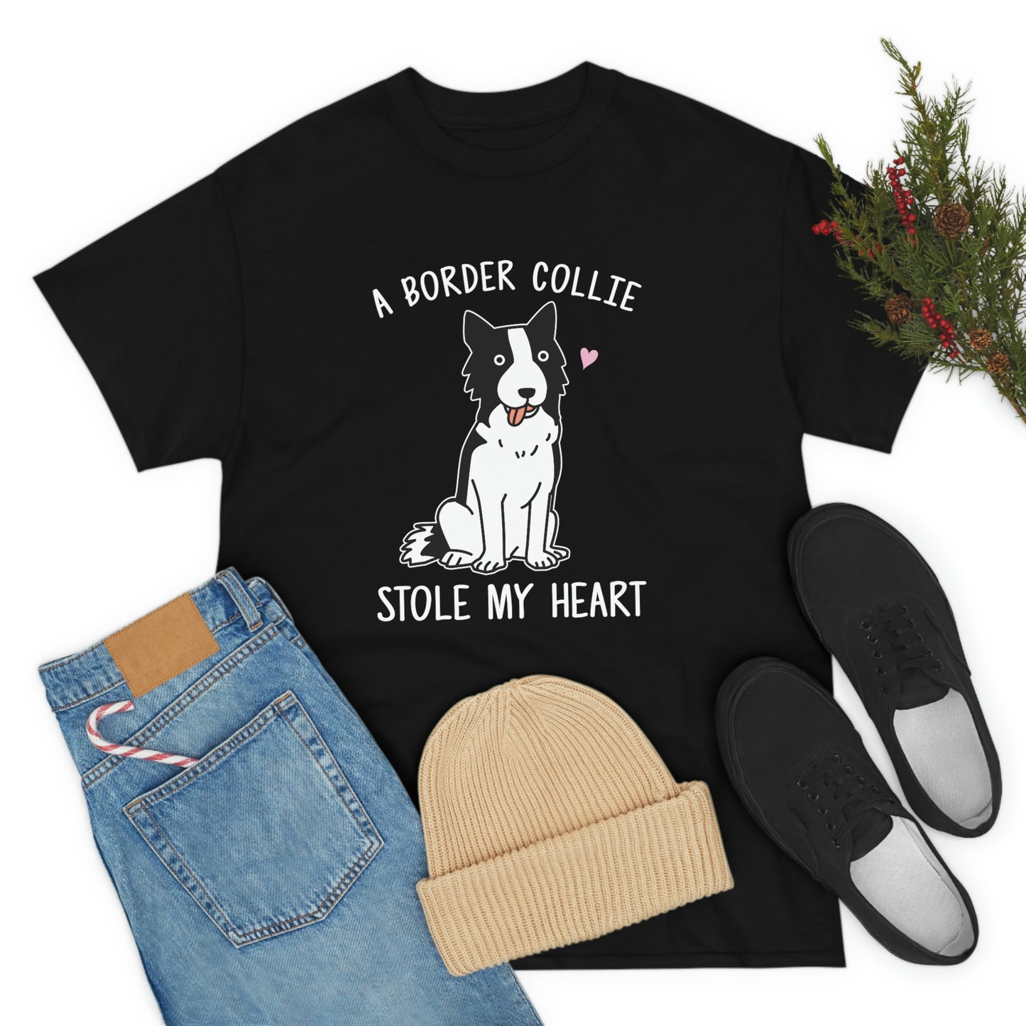 A Border Collie Stole My Heart - Unisex Heavy Cotton Tee