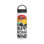 Happy Aircraft Owner - Retro - Stainless Steel Water Bottle, Handle Lid - 18 oz.