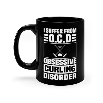 OCD - Obsessive Curling Disorder - 11oz Black Mug