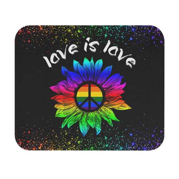 Peace Sunflower - Love Is Love - Mouse Pad (Rectangle)