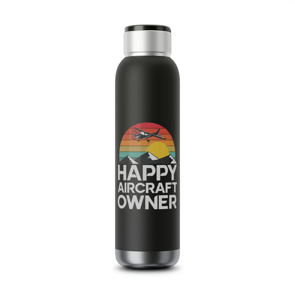 Happy Aircraft Owner - Retro - Soundwave Copper Vacuum Audio Bottle 22oz