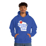 I Love Wisconsin Supper Clubs - Unisex Heavy Blend™ Hooded Sweatshirt