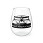 Mile High Club - Biplane - Black - Stemless Wine Glass, 11.75oz