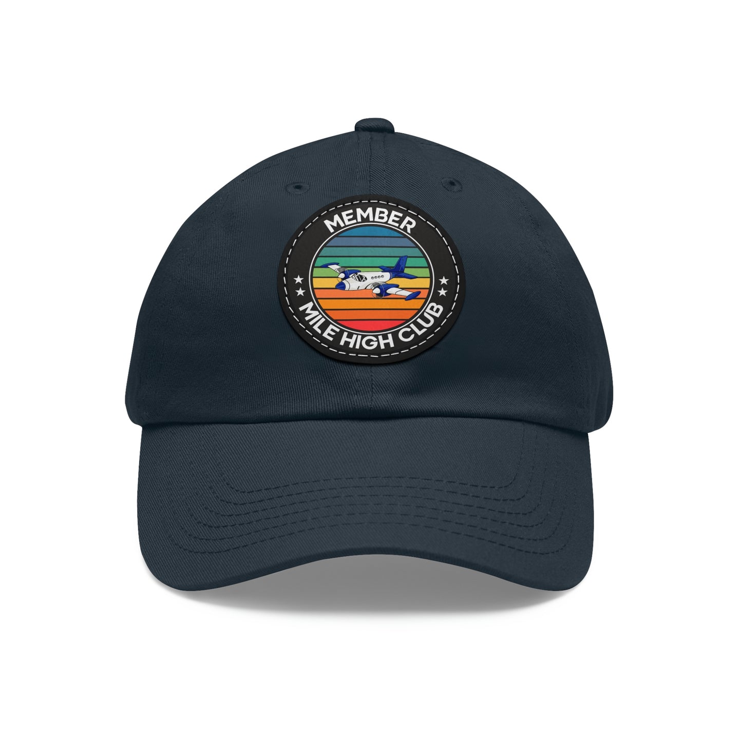 Mile High Club - Member - Circle - Dad Hat with Leather Patch (Round)