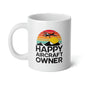 Happy Aircraft Owner - Retro - Jumbo Mug, 20oz